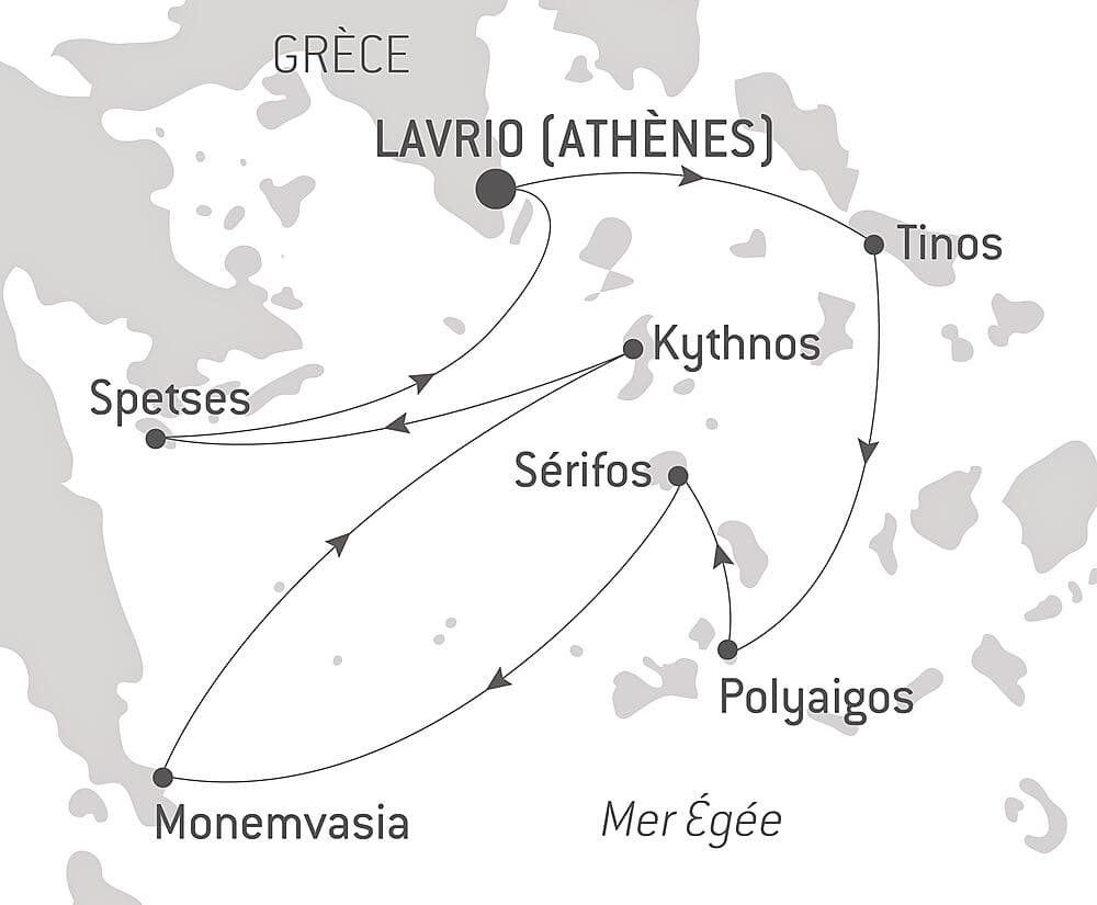 Les Cyclades, dans le sillage du Ponant