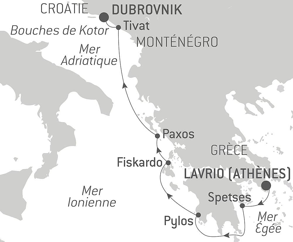 Le Ponant d’île en île, d’Athènes à Dubrovnik