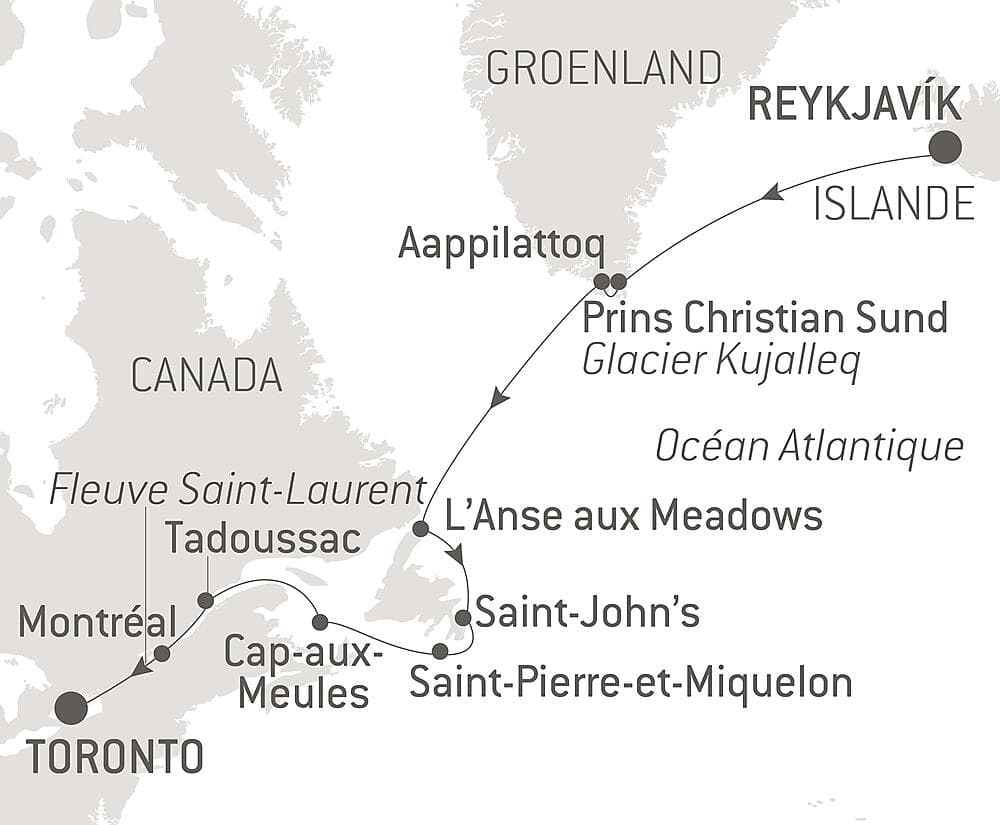 Exploration du Groenland au Canada par Saint-Pierre-et-Miquelon