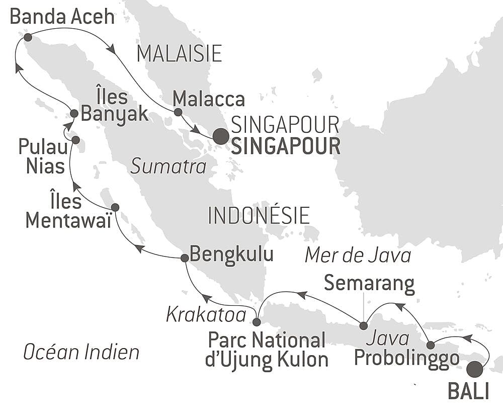 Îles, villes et volcans d’Indonésie