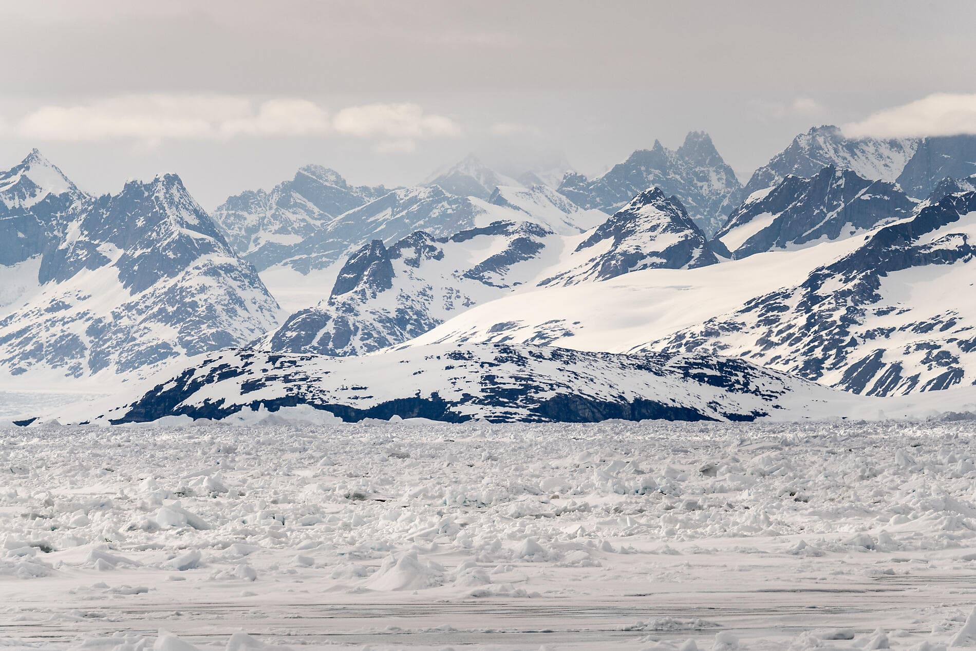 Banquise inexplorée du nord-est du Groenland 
