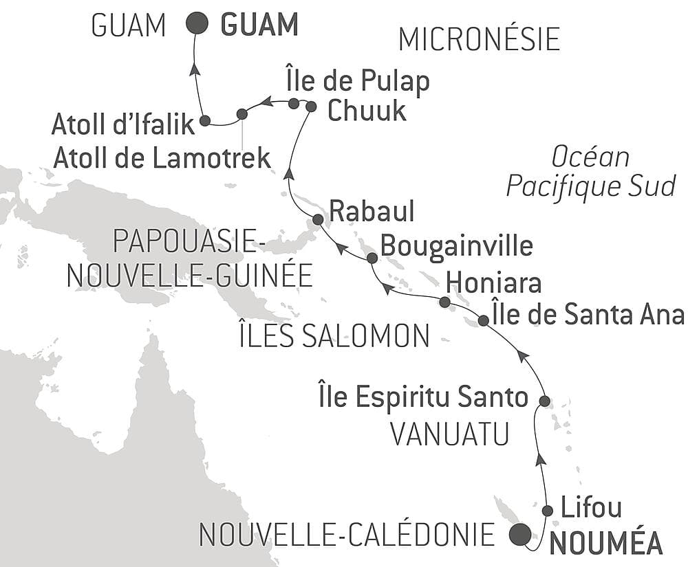 De la Nouvelle-Calédonie à la Micronésie