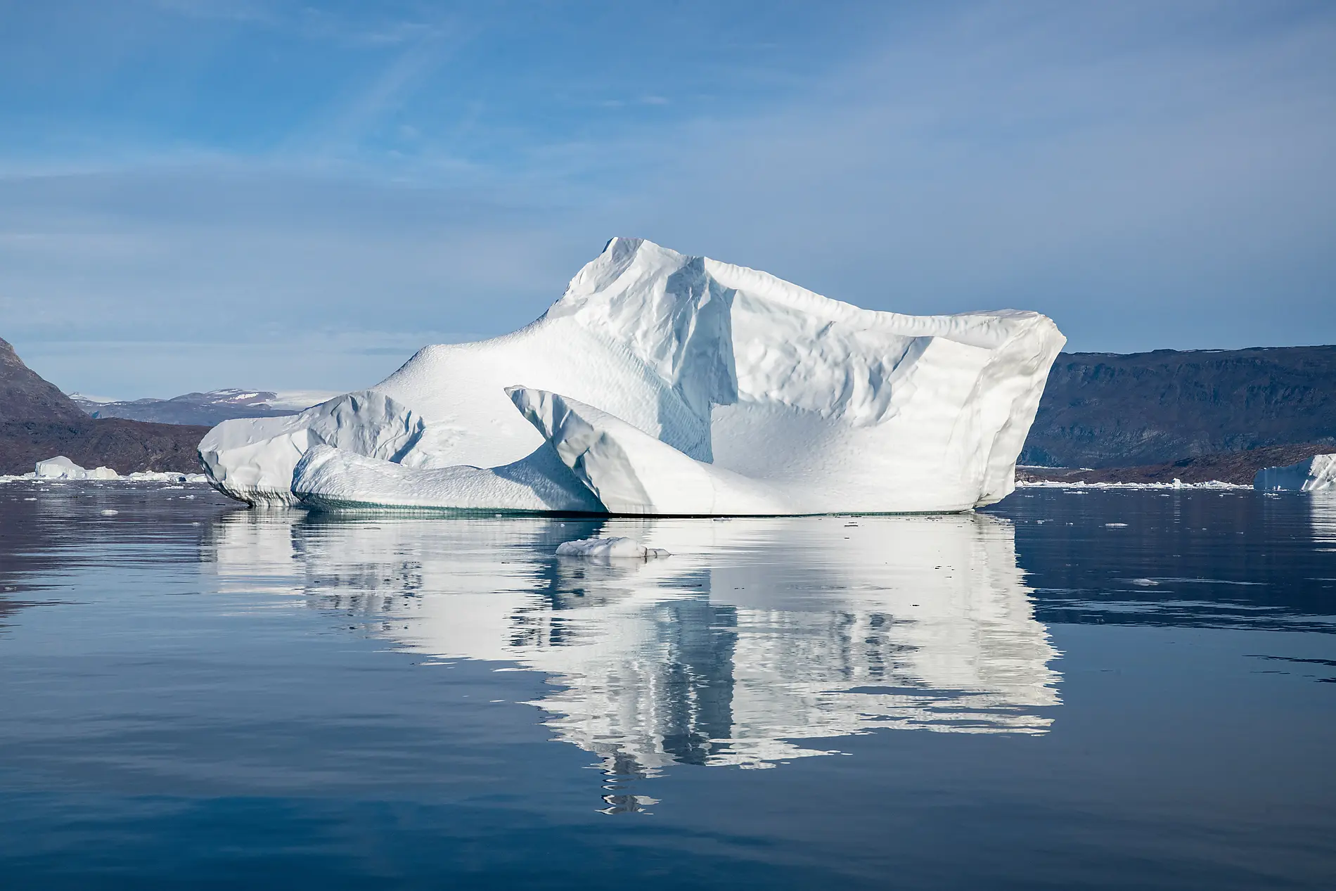 Le pôle Nord géographique et côte est du Groenland 
