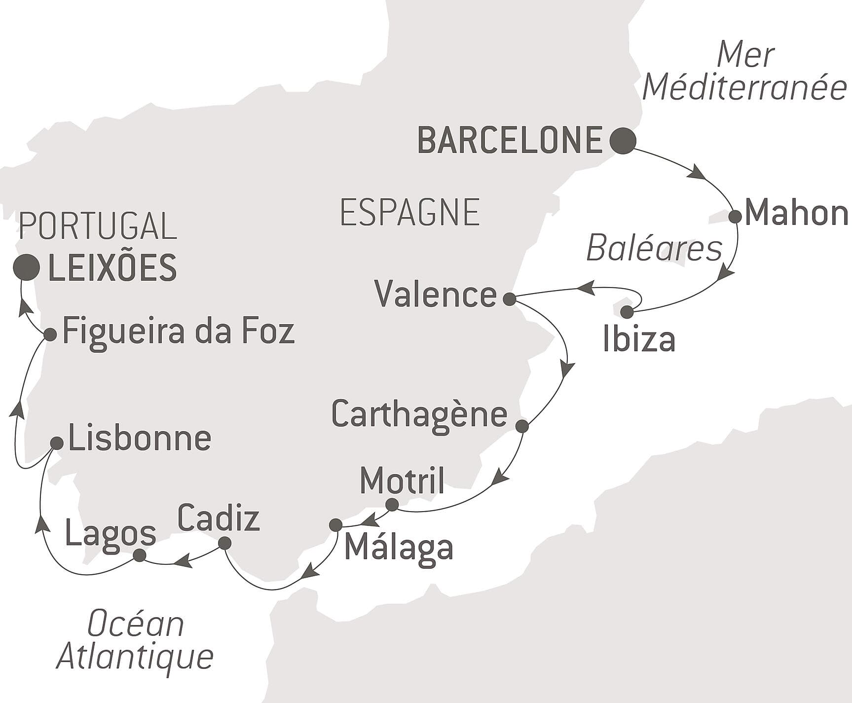 Joyaux insulaires et rivages ibériques