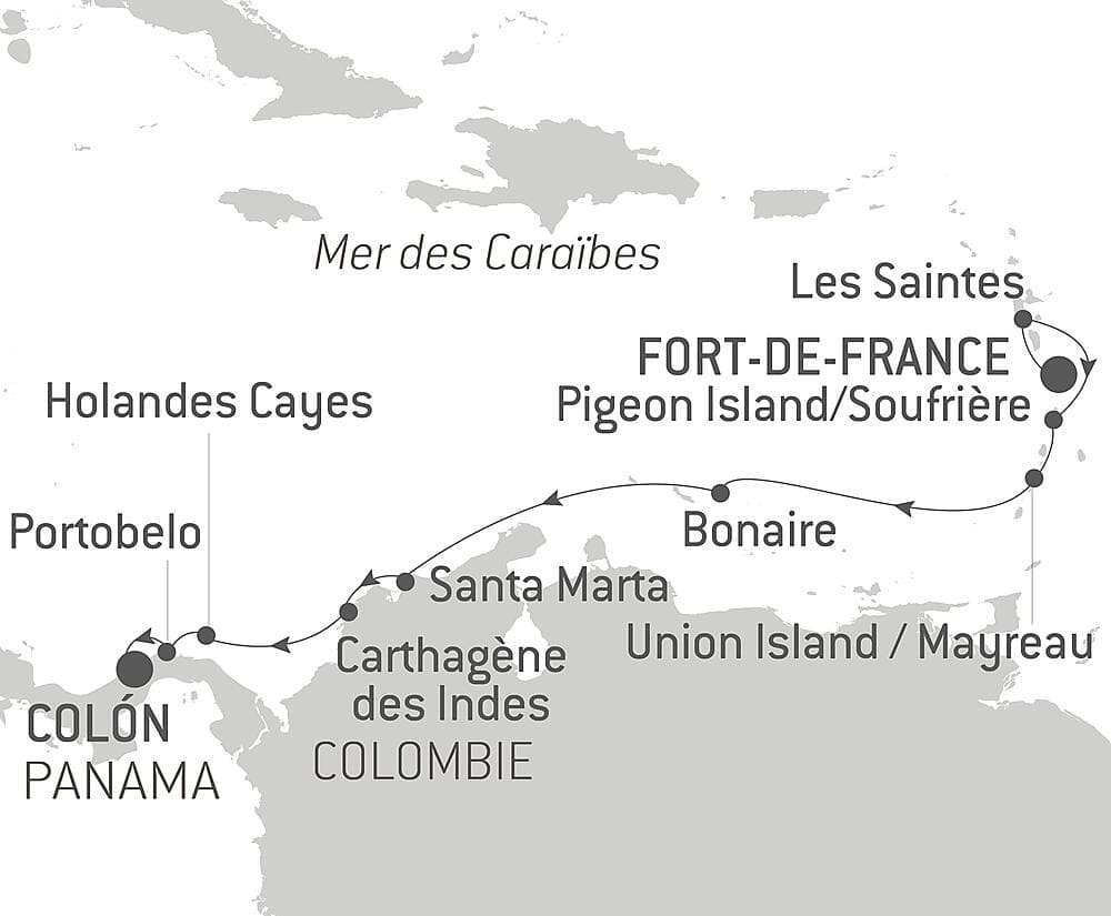 Panama, Colombie et les îles Caraïbes
