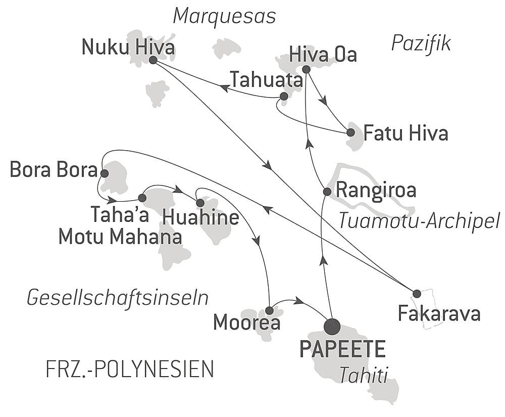 Marquises, Tuamotu et îles de la Société null