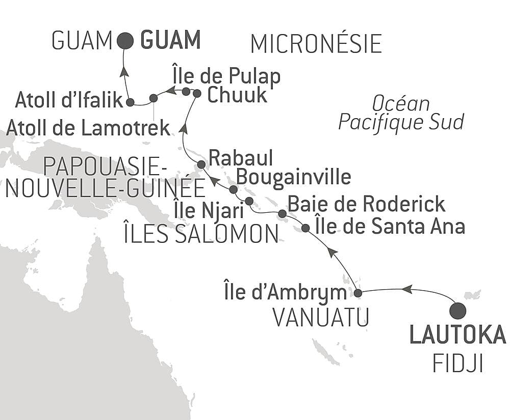 Des Fidji à la Micronésie