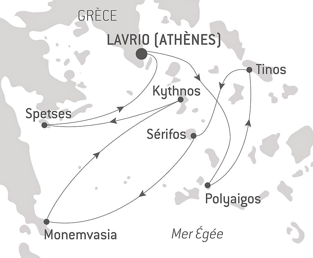 Les Cyclades, dans le sillage du Ponant null