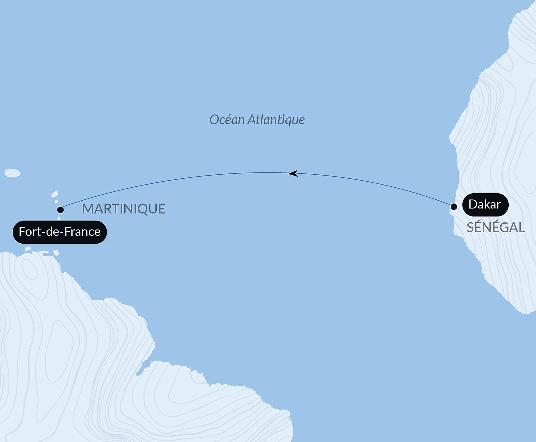 Voyage en Mer : Dakar - Fort-de-France