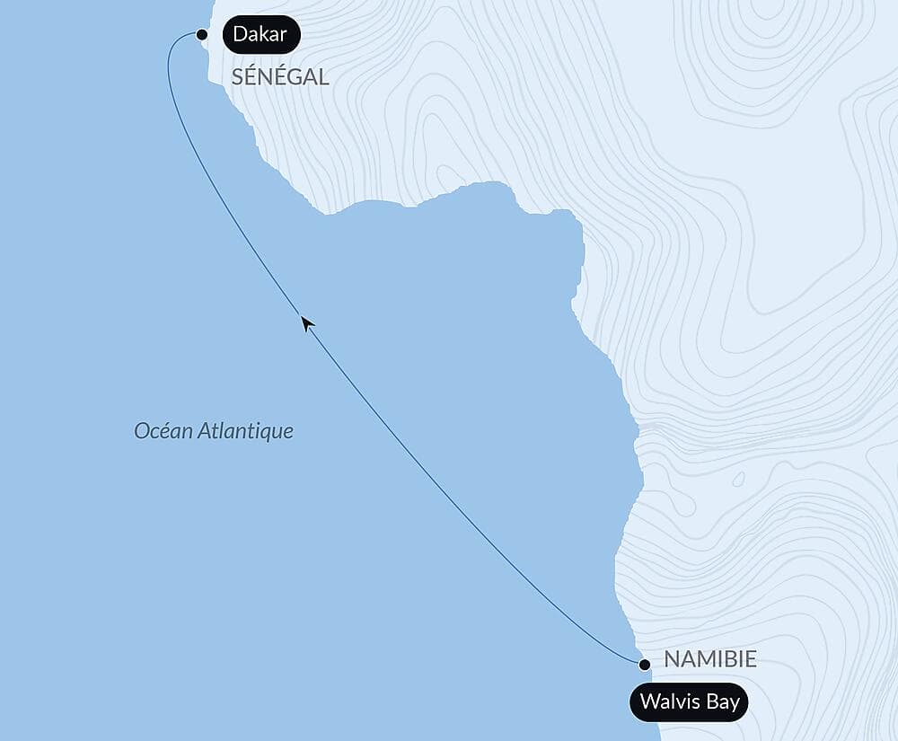 Voyage en Mer : Walvis Bay - Dakar null
