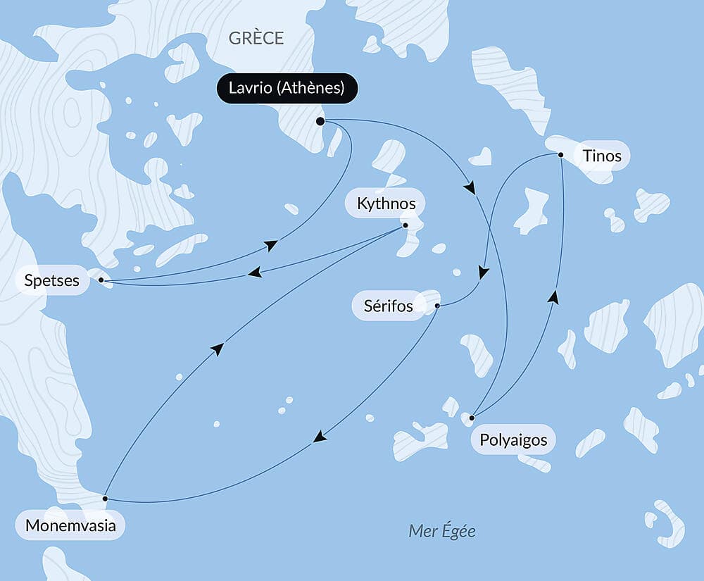 Les Cyclades, dans le sillage du Ponant null